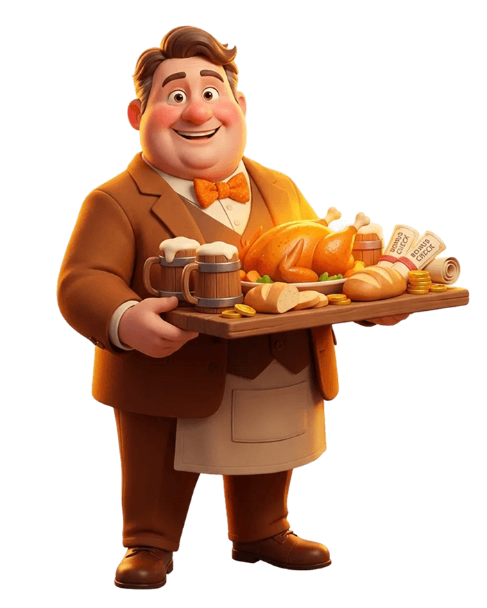 mrhsタイプの診断結果として表示される、料理と飲み物を運ぶ穏やかなキャラクター